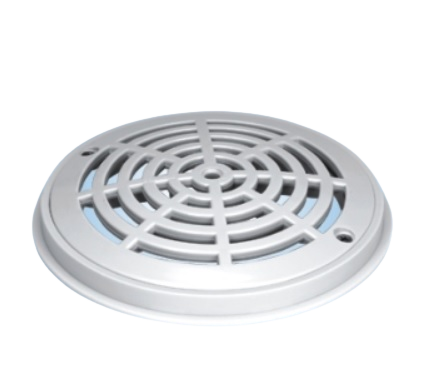 Jet-Flo Frame and Grate Round 7-3/4" White